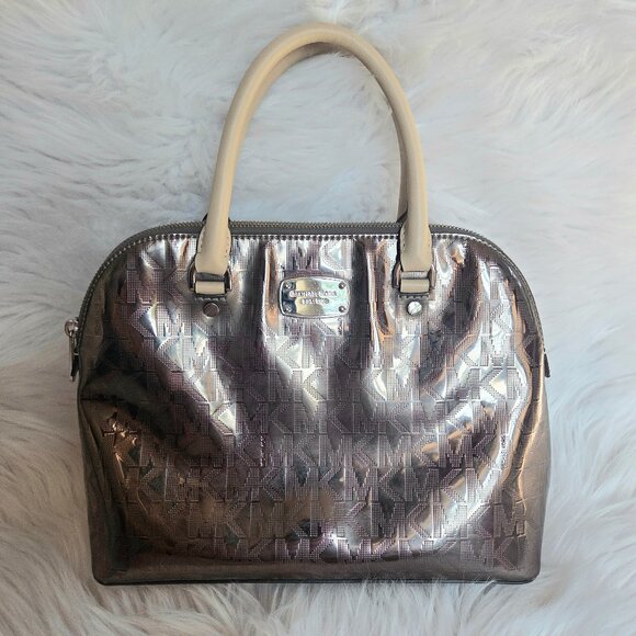 Michael Kors Metallic Dome Rose Gold Bag - Picture 1 of 11